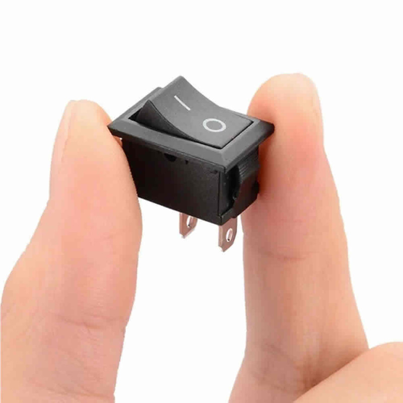 2 Pin Siyah Anahtar Switch Mini Buton KCD1 Plastik Açma Kapama ON